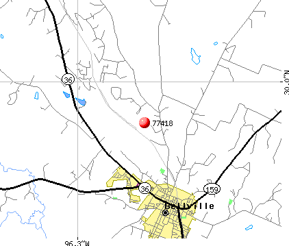 Bellville, TX (77418) map