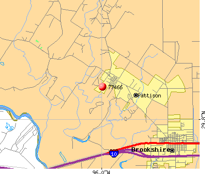 Pattison, TX (77466) map