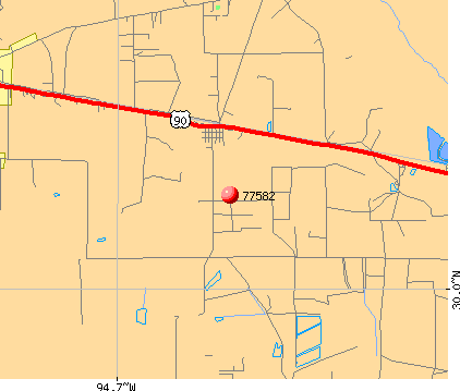 , TX (77582) map