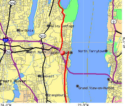 Nyack New York. Nyack, NY (10960) map