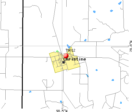 Christine, TX (78012) map