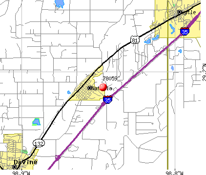 Natalia, TX (78059) map