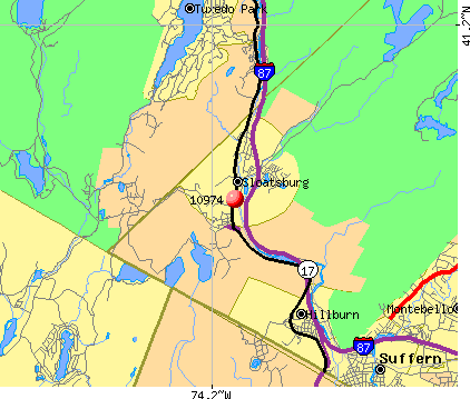 Sloatsburg, NY (10974) map