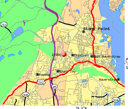 Thiells, NY (10984) map