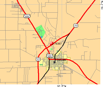 Sinton, TX (78387) map