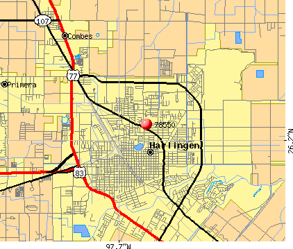 Harlingen Zip Code Map