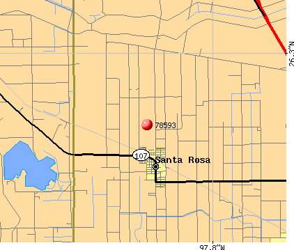 Santa Rosa, TX (78593) map