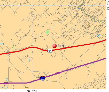 Kingsbury, TX (78638) map