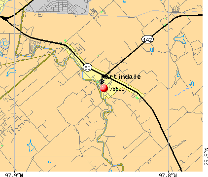 Martindale, TX (78655) map