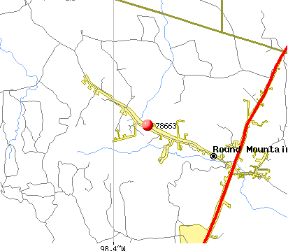 Round Mountain, TX (78663) map
