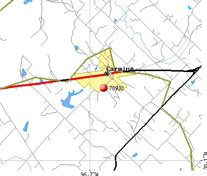 Carmine, TX (78932) map