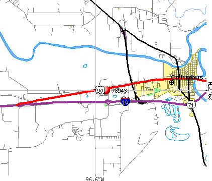 Columbus, TX (78943) map