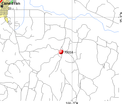 Canadian, TX (79014) map