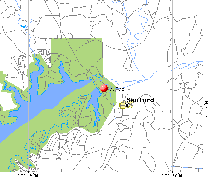 Sanford, TX (79078) map