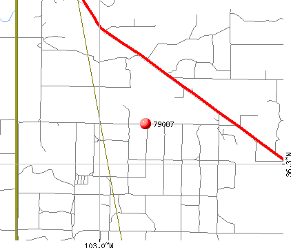 Texline, TX (79087) map
