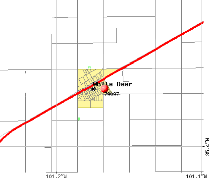 White Deer, TX (79097) map