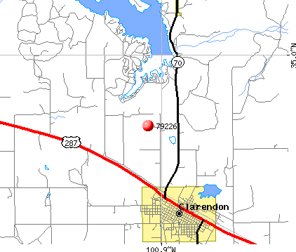 Clarendon, TX (79226) map