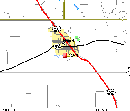 Memphis, TX (79245) map