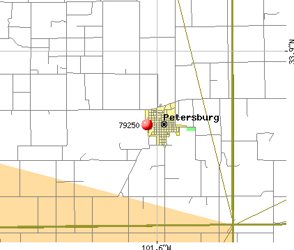 Petersburg, TX (79250) map