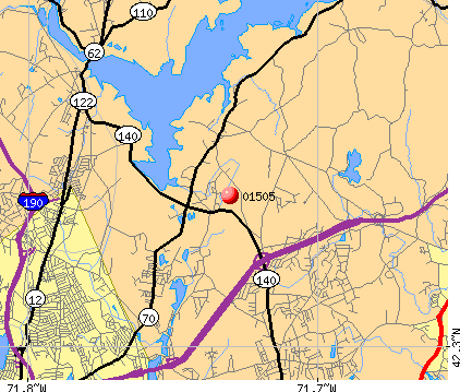 Boylston, MA (01505) map