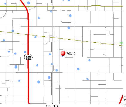 Meadow, TX (79345) map