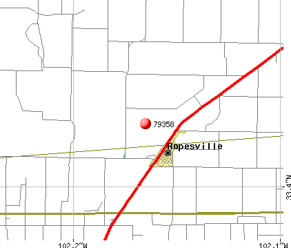 Ropesville, TX (79358) map