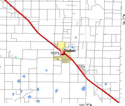 Sudan, TX (79371) map