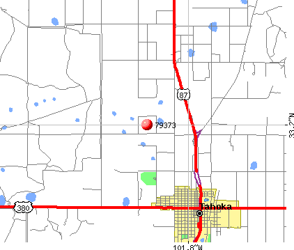 Tahoka, TX (79373) map