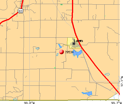 Lawn, TX (79530) map