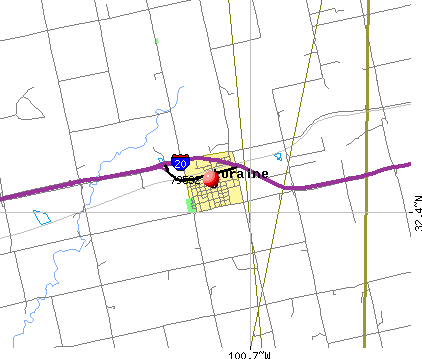 Loraine, TX (79532) map