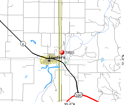 Lueders, TX (79533) map