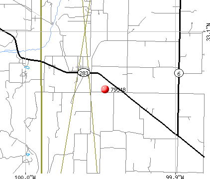 Rule, TX (79548) map