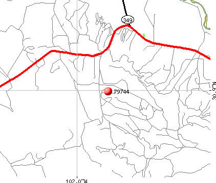 Iraan, TX (79744) map
