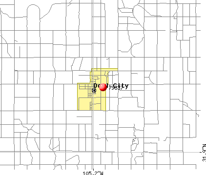 Dell City, TX (79837) map