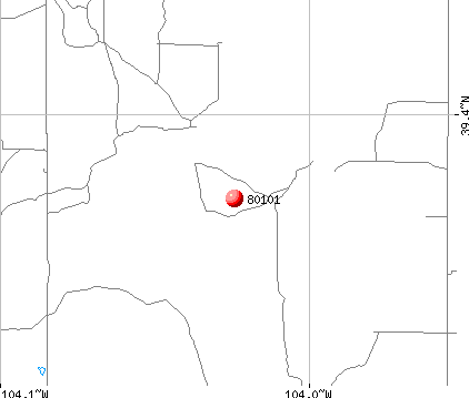 Agate, CO (80101) map
