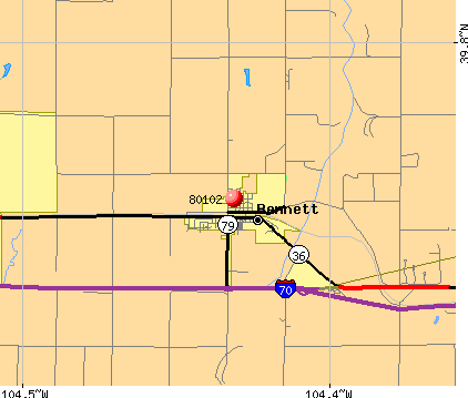 Bennett, CO (80102) map
