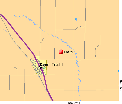 Deer Trail, CO (80105) map