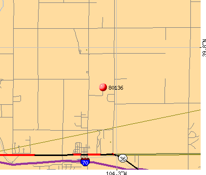 Strasburg, CO (80136) map