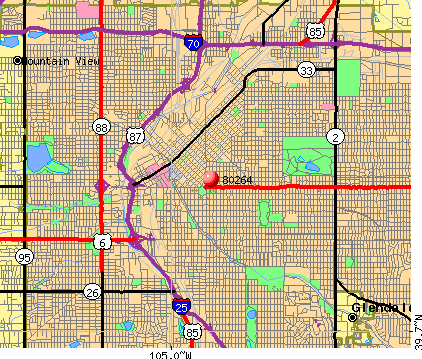 Denver, CO (80264) map