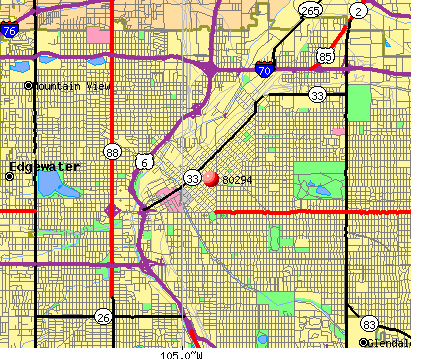 Denver, CO (80294) map