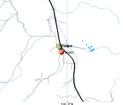 Yampa, CO (80483) map