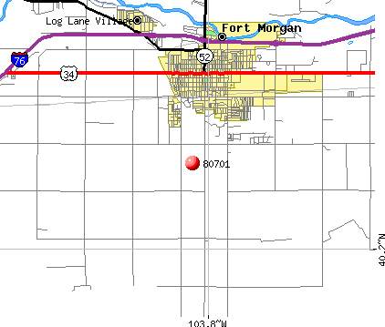 Fort Morgan, CO (80701) map