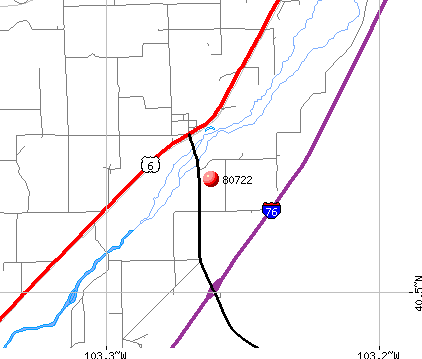 Atwood, CO (80722) map