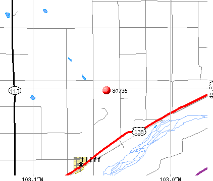 Iliff, CO (80736) map