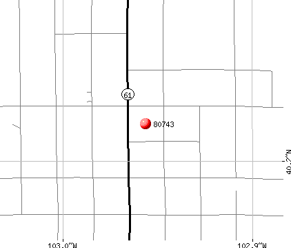 Otis, CO (80743) map
