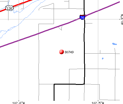 Sedgwick, CO (80749) map