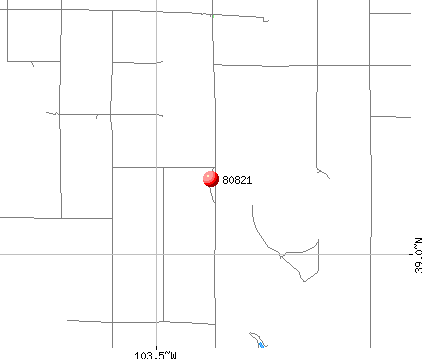 Hugo, CO (80821) map
