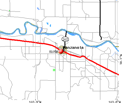 Manzanola, CO (81058) map