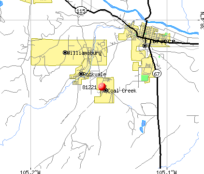 Coal Creek, CO (81221) map