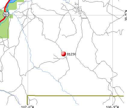 Gunnison, CO (81230) map